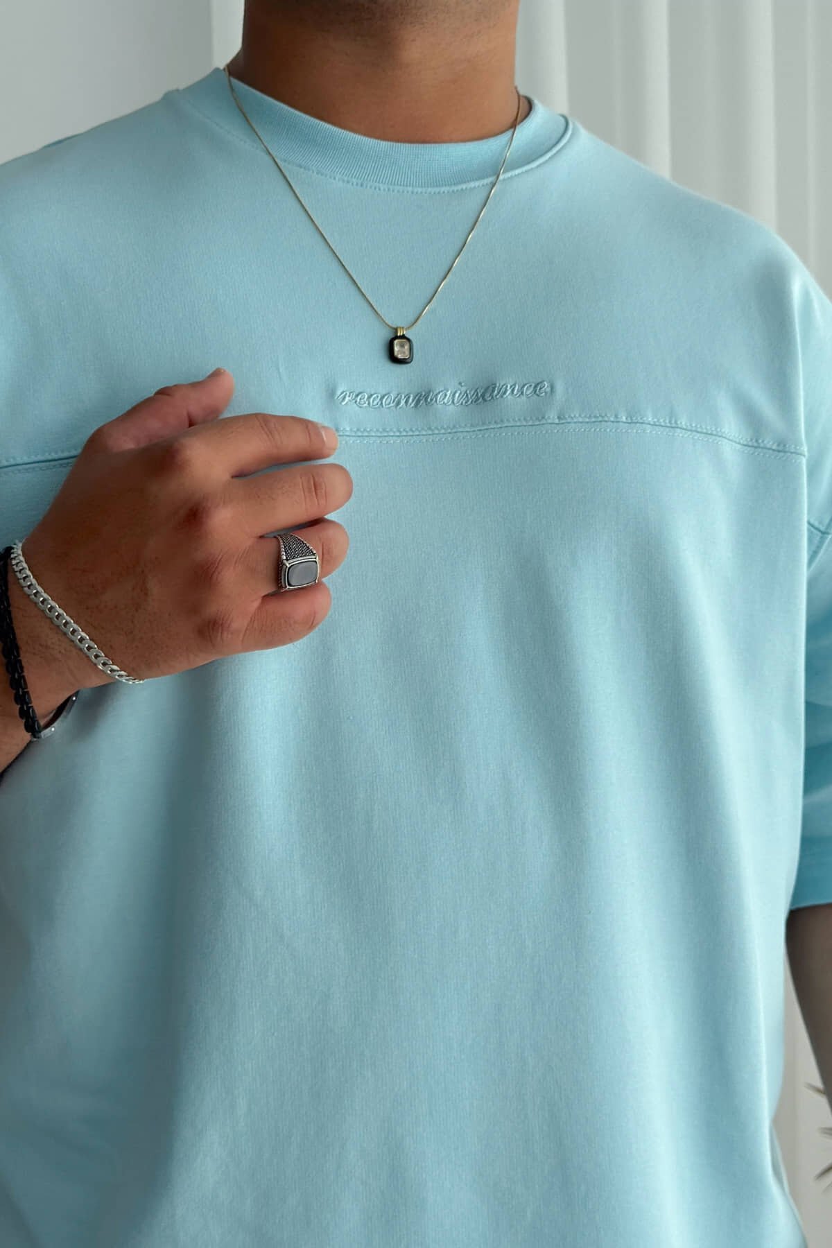 Bebe Mavi Nakışlı T-shirt